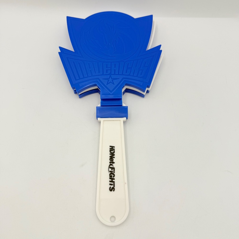 Dallas Mavericks NBA Hand Clapper Noisemaker Blue White HDNet Fights Logo